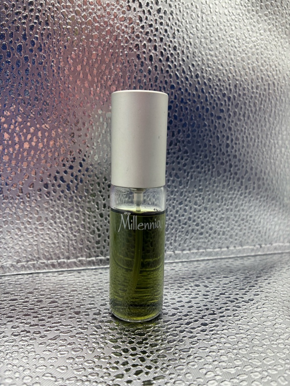 Avon Millennia Face Oil - Green & Silver Bottle